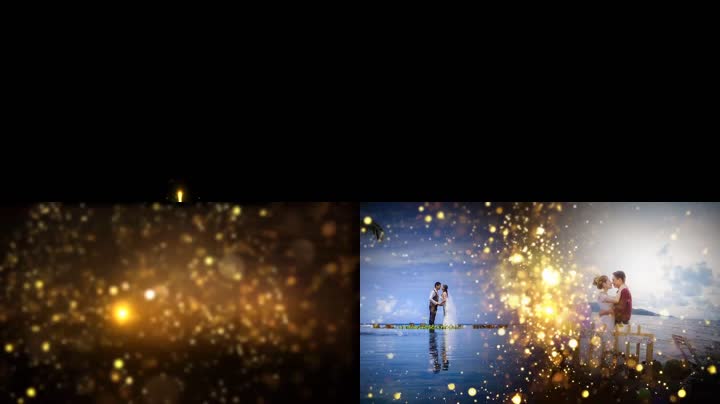 金色粒子爆炸婚礼颁奖