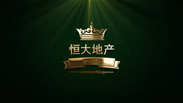 金色粒子星光质感LOGO标志地产 