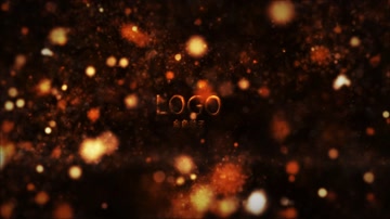 金色粒子光效LOGO片头 