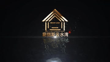 优雅高端粒子LOGO地产片头 