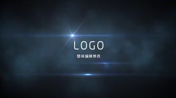 绚丽粒子光线汇聚LOGO标志