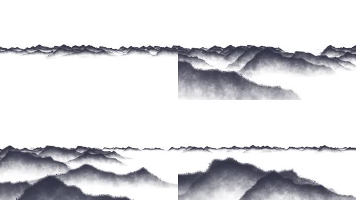水墨群山穿梭特效素材(通道循环) 水墨群山穿梭特效素材(通道循环)