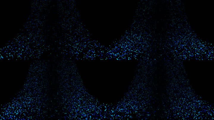 蓝色粒子升起舞台特效（循环通道）