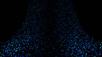 蓝色粒子升起舞台特效（循环通道）