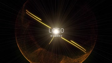 金色粒子爆炸线条片头