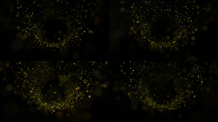 唯美浪漫金色粒子光斑特效素材（循环通道）
