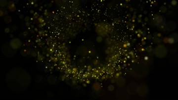 唯美浪漫金色粒子光斑特效素材（循环通道）