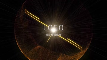 金色粒子爆炸LOGO标志