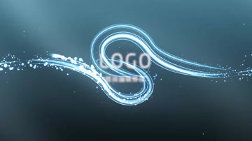 优雅漂亮粒子光线Logo片头