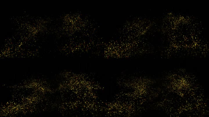 金色粒子升起舞台特效（循环通道）