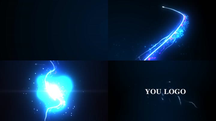 时尚粒子光线汇聚爆炸LOGO