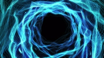 科幻粒子线条时空虫洞隧道穿梭（循环）
