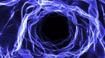 科幻粒子线条时空虫洞隧道穿梭（循环）
