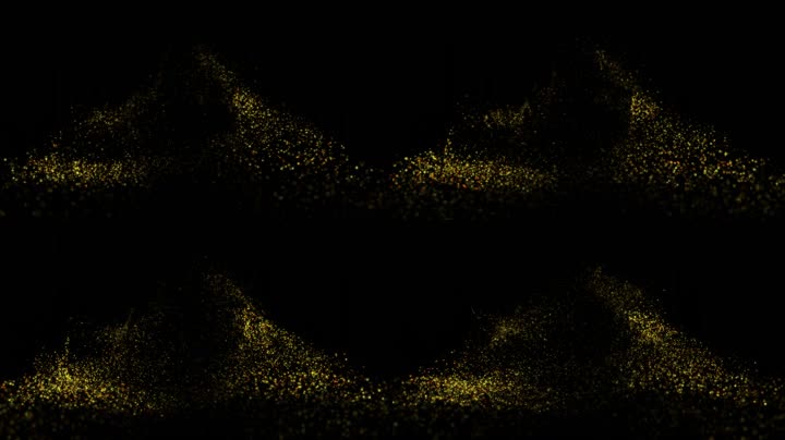 金色粒子升起舞台特效（循环通道）