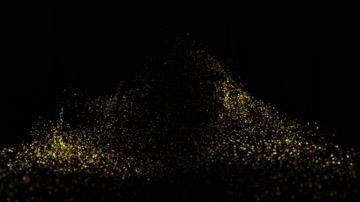 金色粒子升起舞台特效（循环通道）