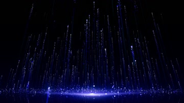 蓝色粒子梦想舞台led视频（循环通道）