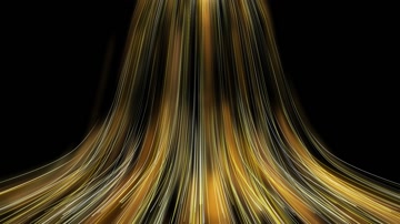 全息金色粒子瀑布舞美视觉（循环通道）