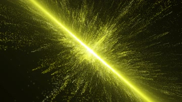 金色粒子深渊放射舞台背景（循环）