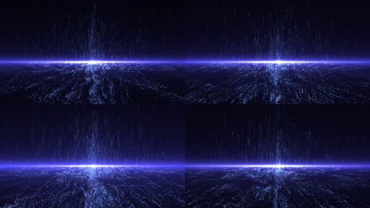 蓝色粒子光线舞台背景（循环）