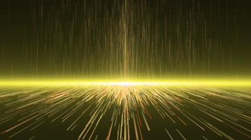 金色粒子光线上升舞台背景（循环）