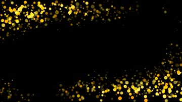 金色粒子光斑边框特效素材（循环通道）