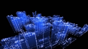 全息光线城市光影科技旋转