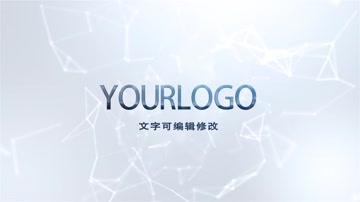 明亮plexus粒子线条爆炸logo演绎