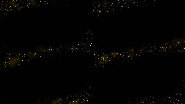金色粒子光斑边框特效素材（循环通道）