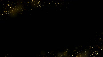 金色粒子光斑边框特效素材（循环通道）