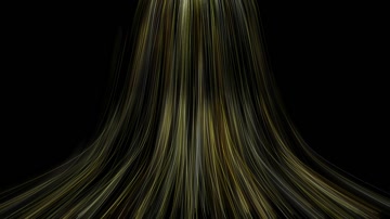 全息金色粒子瀑布舞美视觉（循环通道）