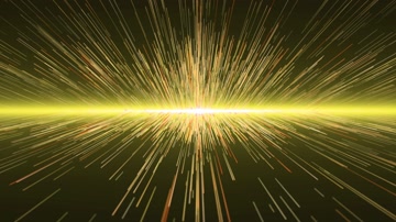 金色粒子光线上升舞台背景（循环）