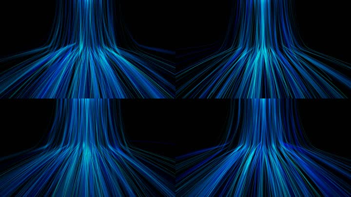 唯美全息粒子瀑布舞美视觉（循环通道）