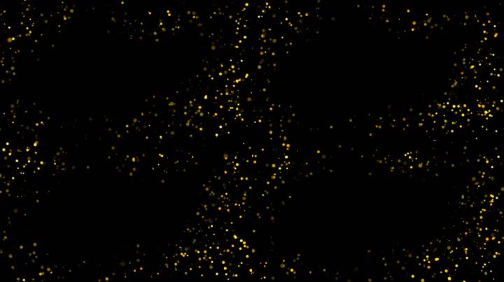 金色粒子光斑边框特效素材（循环通道）