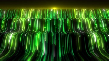 绿色粒子光线瀑布舞美led视频（循环）