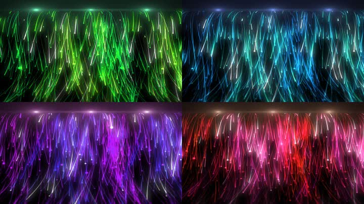 绚丽粒子光线瀑布舞美led视频（循环）