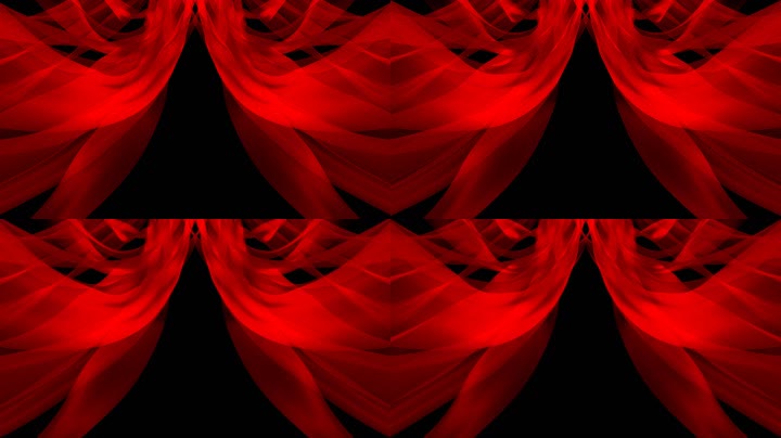 红绸幕布特效（循环通道）