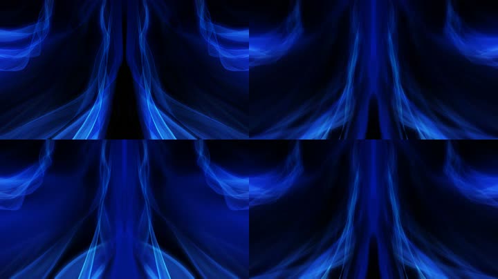 蓝色丝绸绸缎舞美视觉（循环通道）