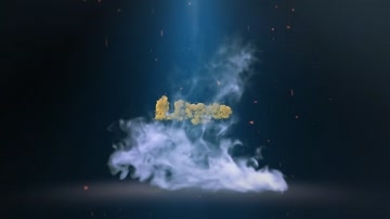 烟雾粒子LOGO标志演绎 