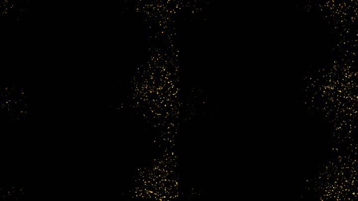 金色粒子光斑边框特效素材（循环通道）