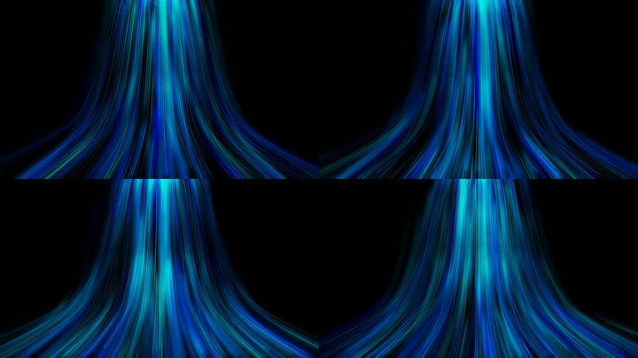 唯美全息粒子瀑布舞美视觉（循环通道）