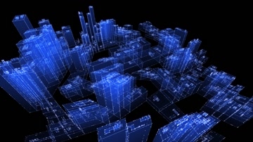 光影数字全息城市旋转空间