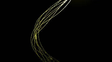 金色粒子光线特效系列素材