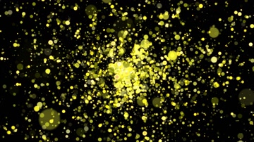 金色粒子空间舞台背景（循环）