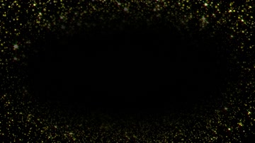 唯美金色粒子光斑边框特效素材（循环通道）