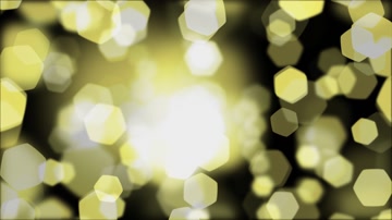 金色六边形粒子光斑特效素材（通道循环）