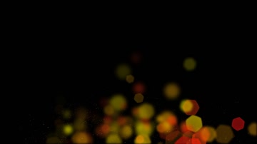 金色六边形粒子光斑特效素材（通道循环）