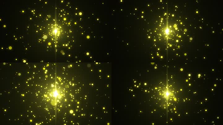 唯美浪漫金色粒子放射发散星空（循环）