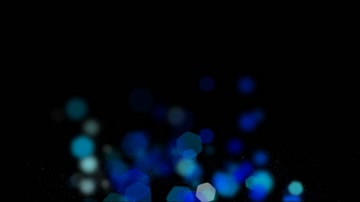 蓝色六边形粒子光斑特效素材（通道循环）