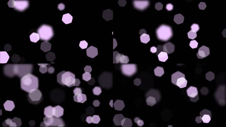 六边形粒子光斑特效素材（通道循环）