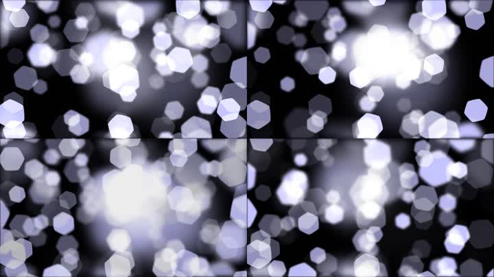  六边形粒子光斑特效素材（通道循环）